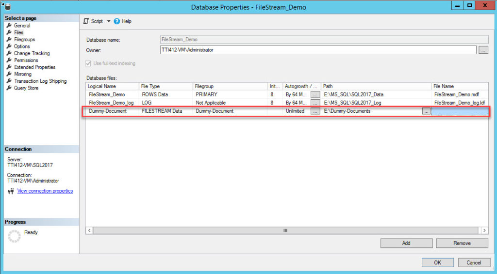 Sql перенос filestream на другой диск