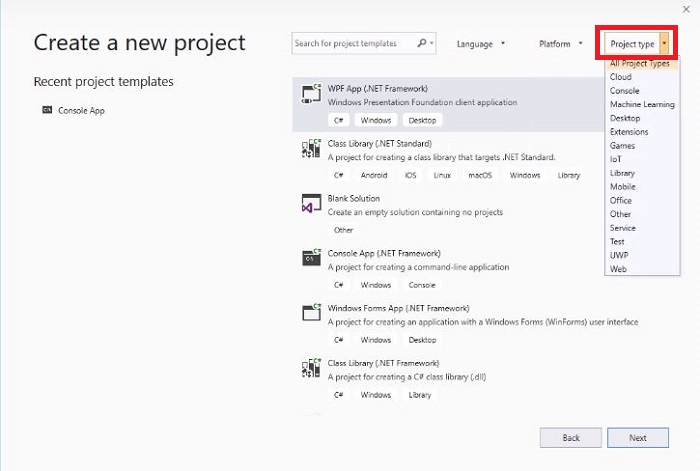 Visual Studio 2019 Create Project 5