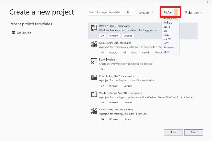 Visual Studio 2019 Create Project 4
