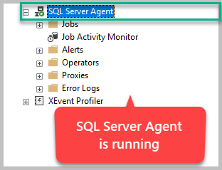 Expand SQL Server Agent Node