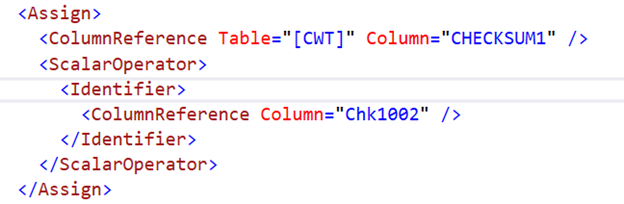 The Plan XML confirms that Chk1002 is the Checksum column added because the CURSOR is OPTIMISTIC