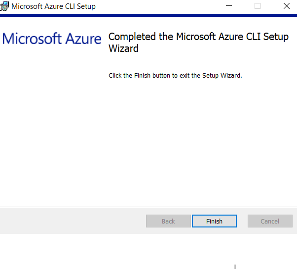 Complete the Microsoft Azure CLI Setup Wizard