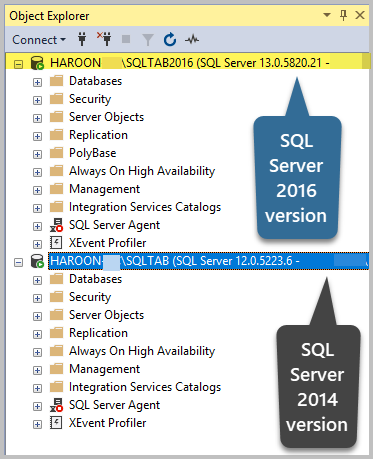 SQL Server versions