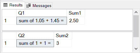 The sum of 1 + 1 = 3?