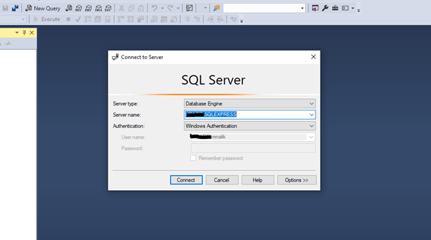 It will automatically detect the SQL Server Instance running on your system. Click Connect
