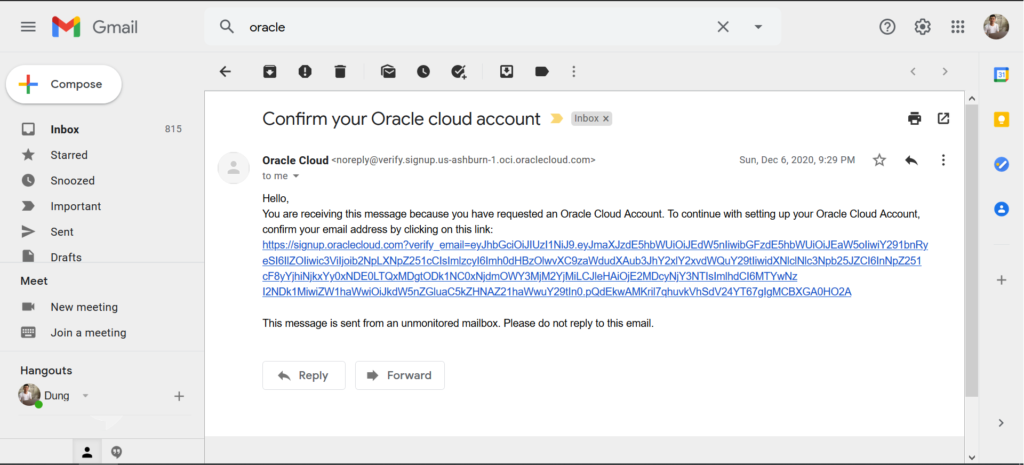 Oracle Cloud Infrastructure Console (OCI) Account registration