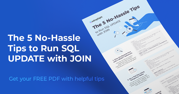 CodingSight - 5 No-Hassle Tips to Run SQL UPDATE with JOIN 