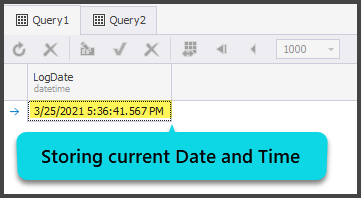 Storing Current Date and Time