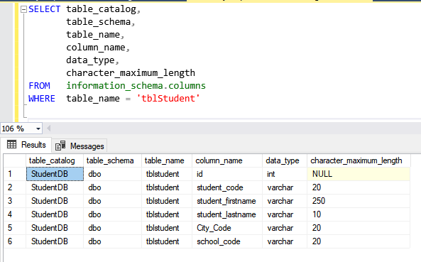 Drop column using the ALTER TABLE statement.