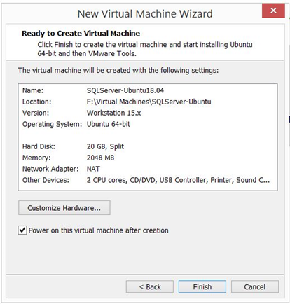 Ready to Create Virtual-Machine