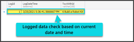 Logged Data Check Based on Current Date and Time