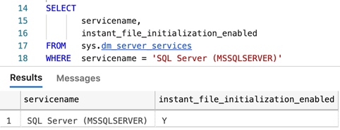Queries to determine if Instant File Initialization is enabled