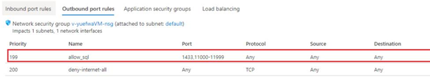 Adding Allow Rule to the Azure Portal