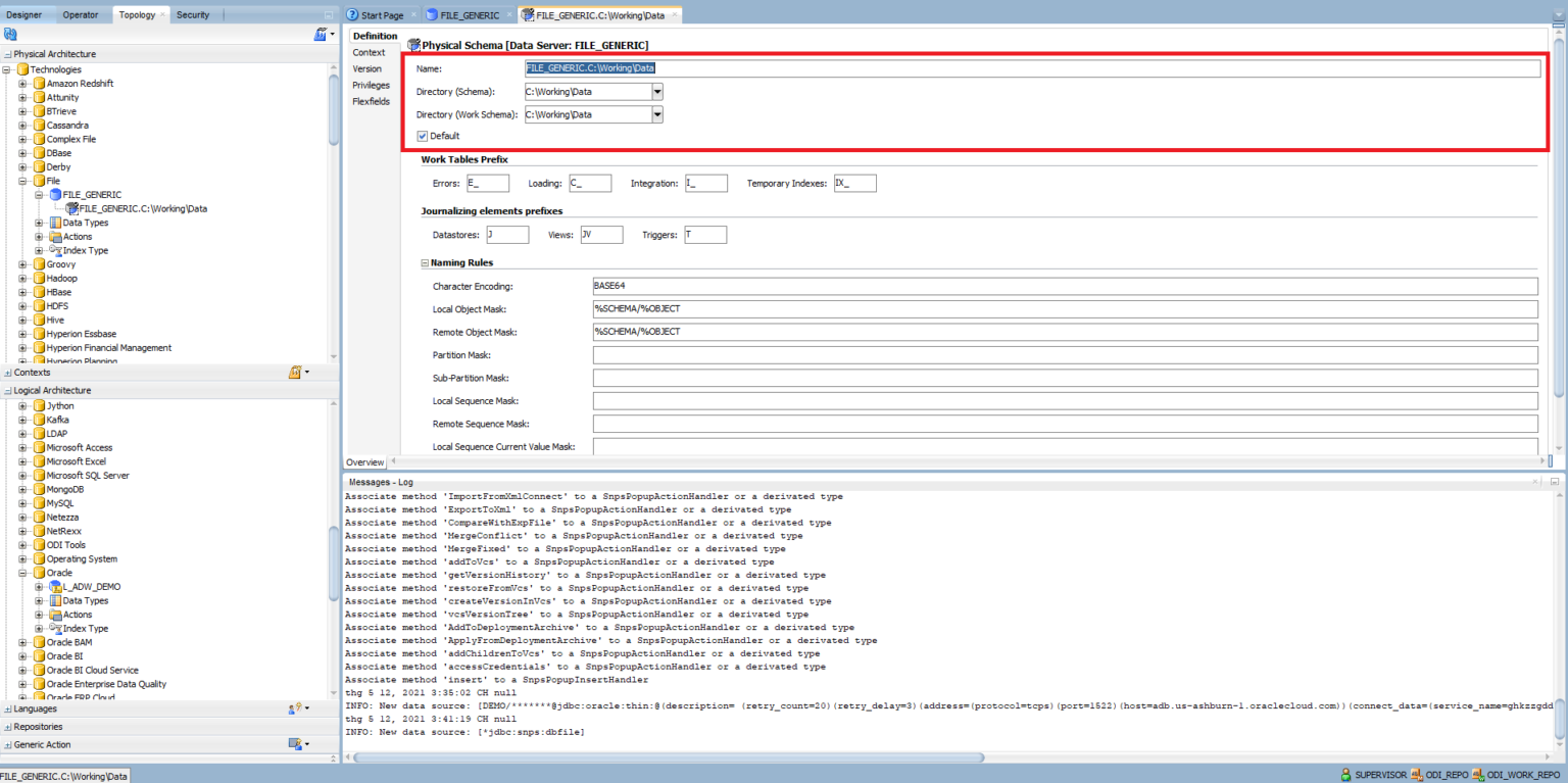 Подключение к oracle adw