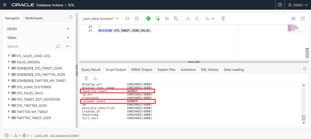Using SQL/PL Functions JSON VALUE and JSON QUERY 