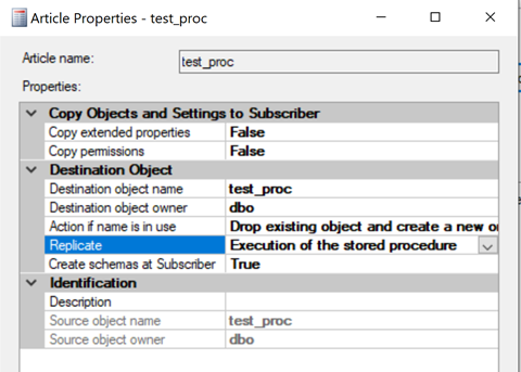 removing the procedure from Replication and adding it back with the second Execution of the Stored Procedure option