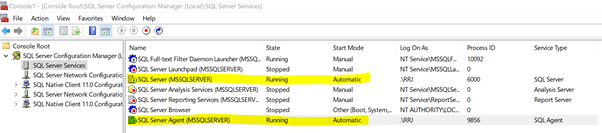 SQL Server Agent Service Not Set to Start Automatic Mode