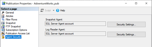 The Log Reader Agent Job Credential Can’t Connect to Publisher/Distribution Database