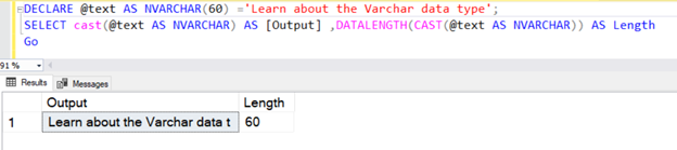 NVARCHAR convert using the CAST or CONVERT function without any explicit value of N