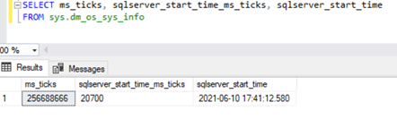 actual startup of SQL Server Service