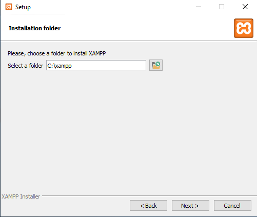 xampp installation folder