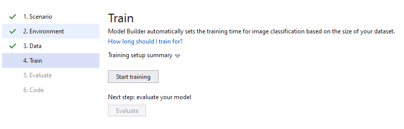 train the model