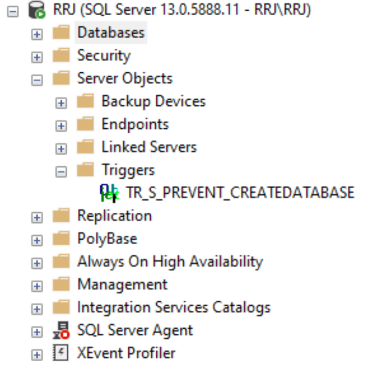 In SSMS, Server scoped DDL Triggers under Triggers in the Server Objects section